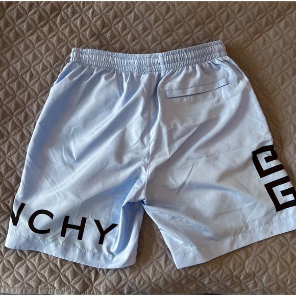 Givenchy Mens 4G Long Small Swim Shorts Baby Blue - Picture 4 of 7